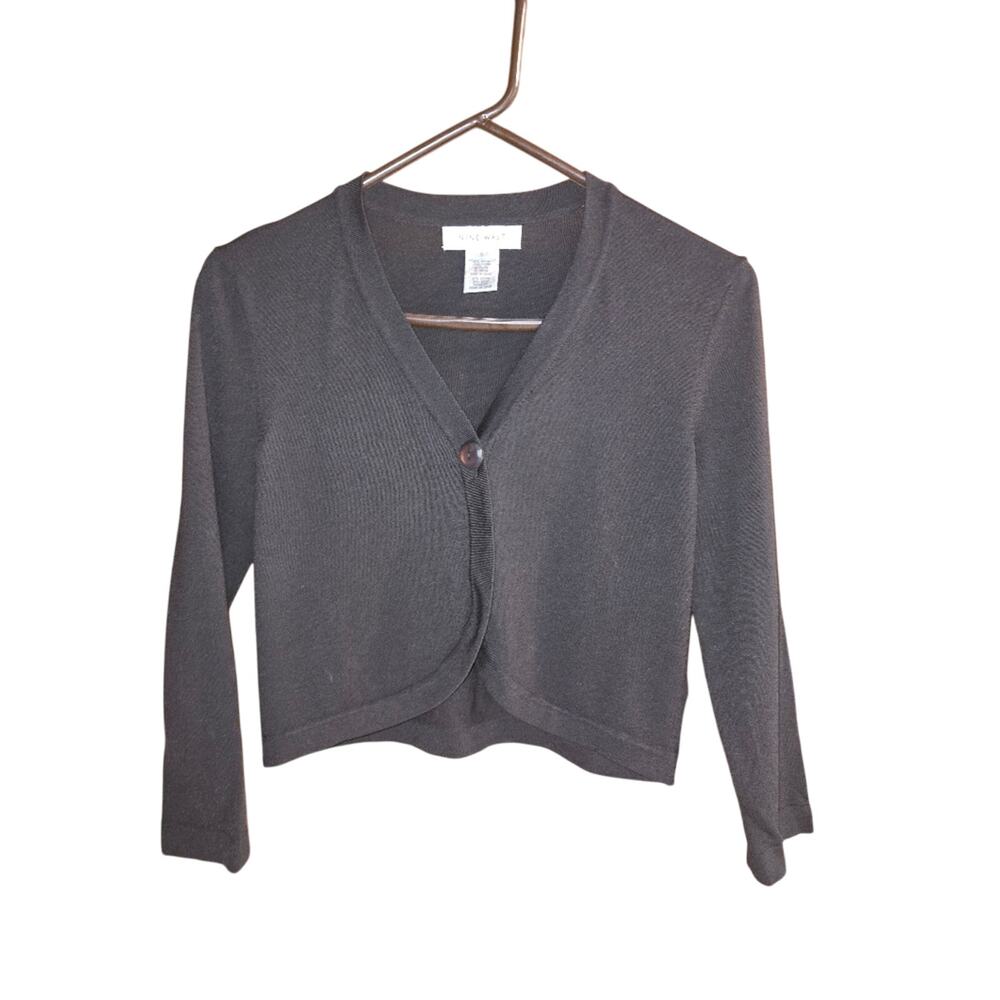 Brown Cropped Cardigan